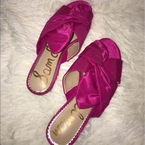 SAM EDELMAN - Darian Bow Slide Sandals, Size 6 M